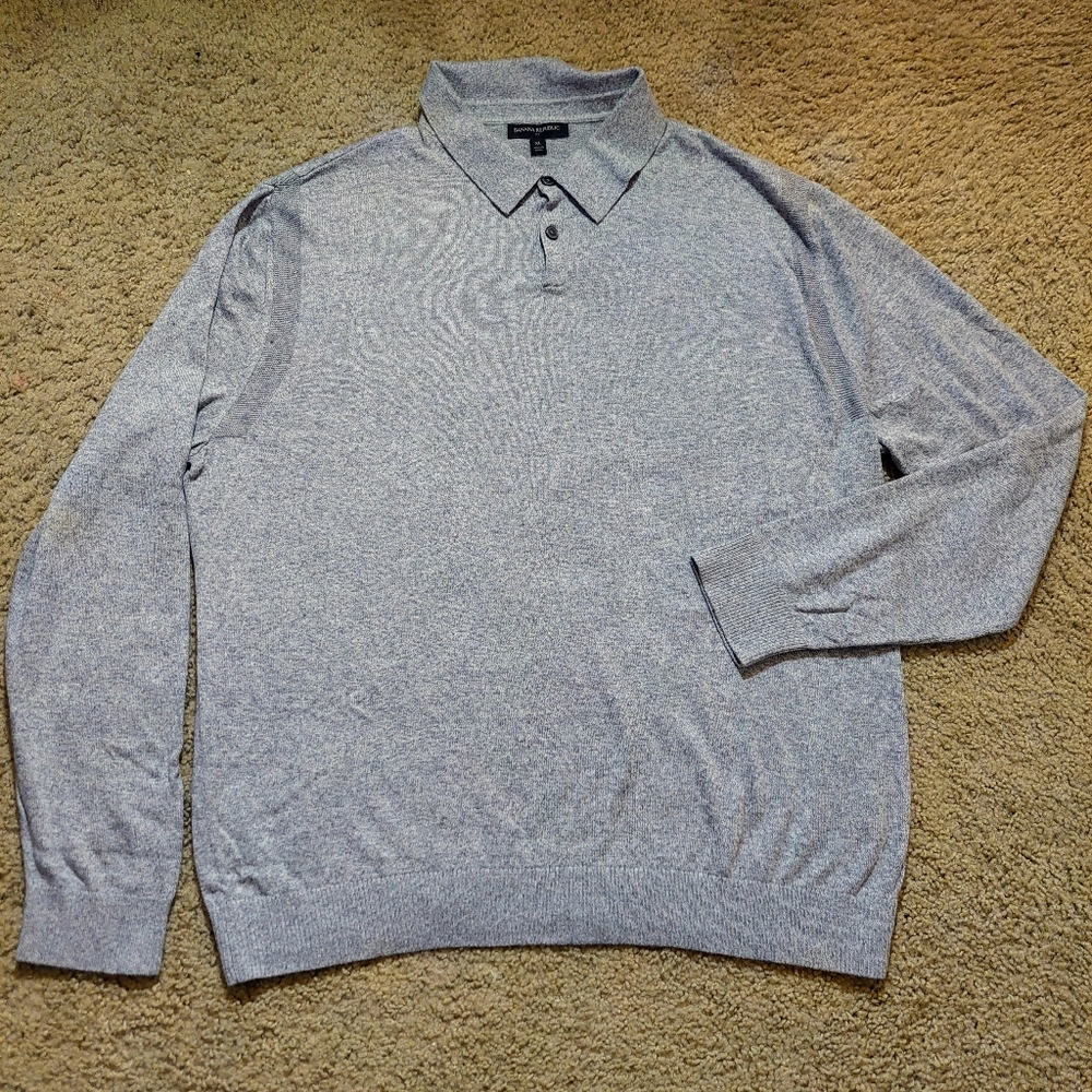 Banana Republic Men's Long Sleeve Polo Sweater Size XL